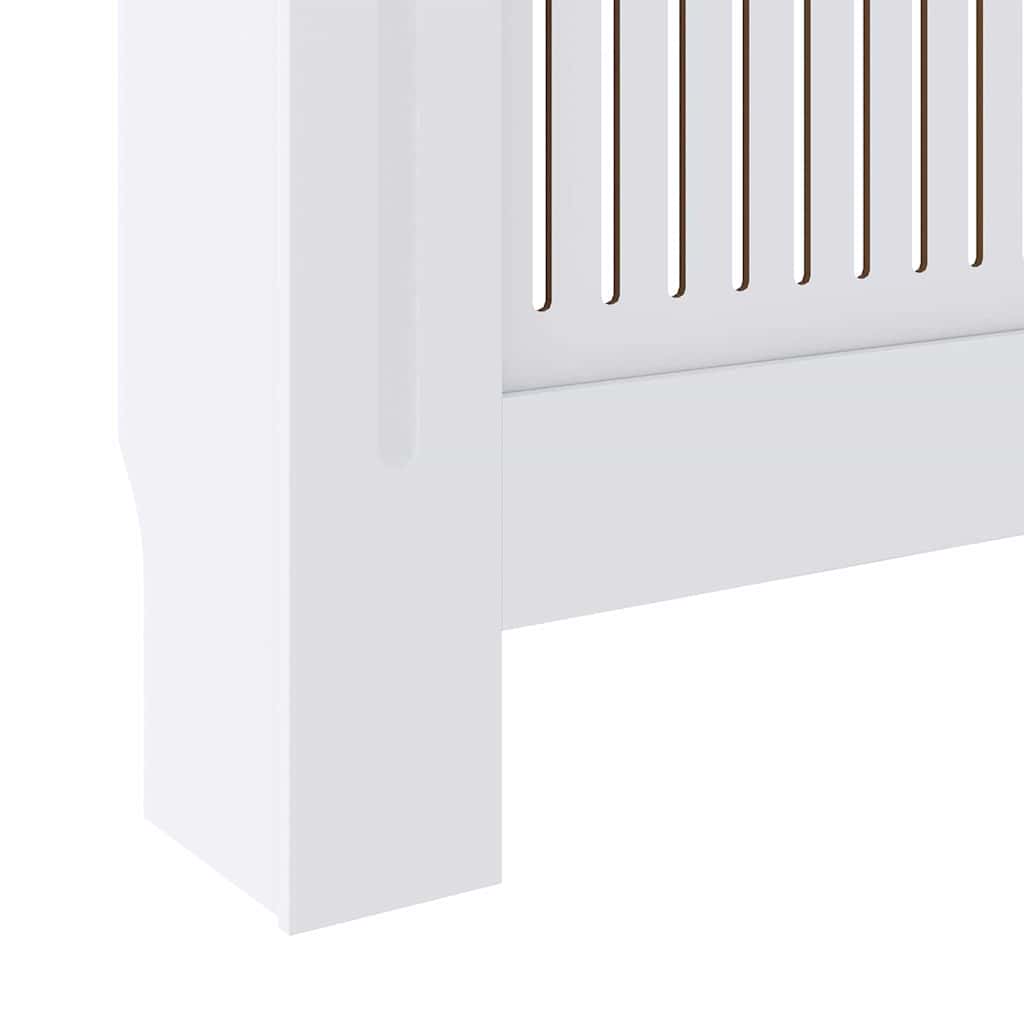Radiatorafdekking 2 pcs Wit 205 x 20,5 x 81,5cm Bewerkt hout