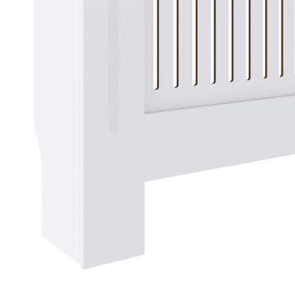 Radiatorafdekking 2 pcs Wit 205 x 20,5 x 81,5cm Bewerkt hout