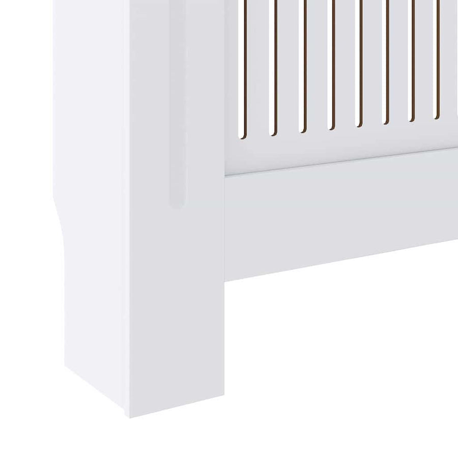 Radiatorafdekking 2 pcs Wit 205 x 20,5 x 81,5cm Bewerkt hout