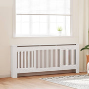 Radiatorafdekking 2 stuks 205x20,5x81,5 cm bewerkt hout wit