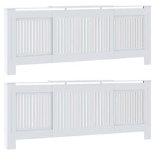 Radiatorafdekking 2 pcs Wit 205 x 20,5 x 81,5cm Bewerkt hout