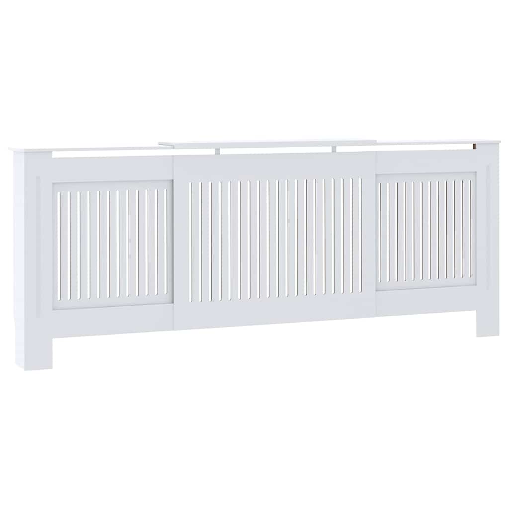 Radiatorafdekking 2 pcs Wit 205 x 20,5 x 81,5cm Bewerkt hout