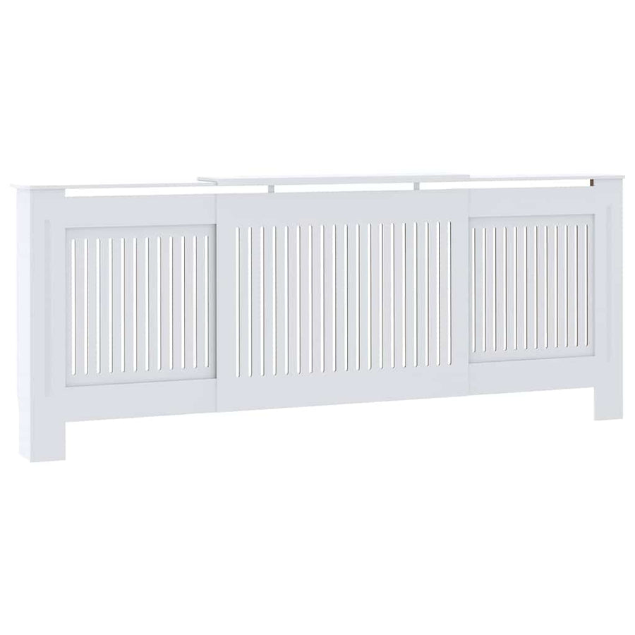 Radiatorafdekking 2 pcs Wit 205 x 20,5 x 81,5cm Bewerkt hout