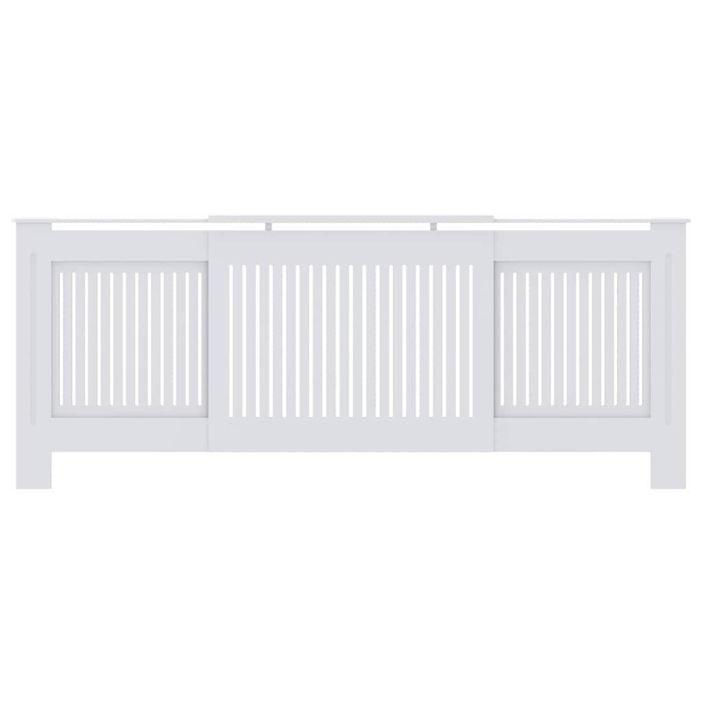 Radiatorafdekking 2 pcs Wit 205 x 20,5 x 81,5cm Bewerkt hout