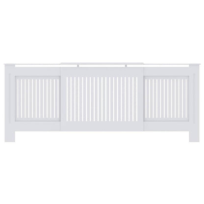 Radiatorafdekking 2 pcs Wit 205 x 20,5 x 81,5cm Bewerkt hout