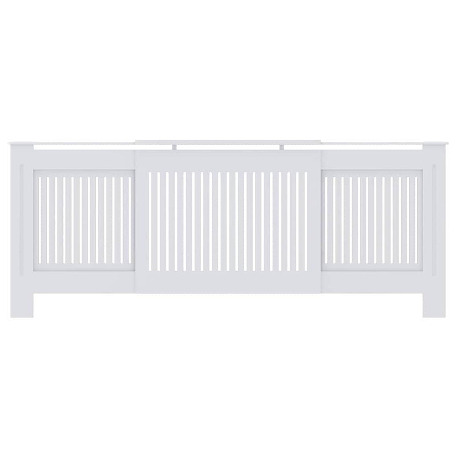 Radiatorafdekking 2 pcs Wit 205 x 20,5 x 81,5cm Bewerkt hout