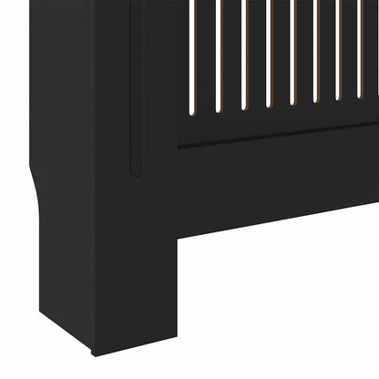 Radiatorafdekking 2 pcs Zwart 205 x 20,5 x 81,5cm Bewerkt hout