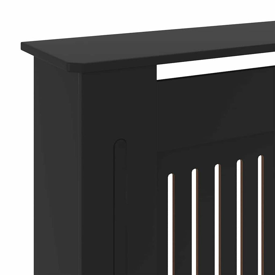 Radiatorafdekking 2 pcs Zwart 205 x 20,5 x 81,5cm Bewerkt hout