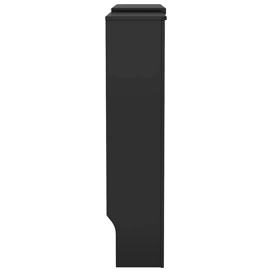 Radiatorafdekking 2 pcs Zwart 205 x 20,5 x 81,5cm Bewerkt hout
