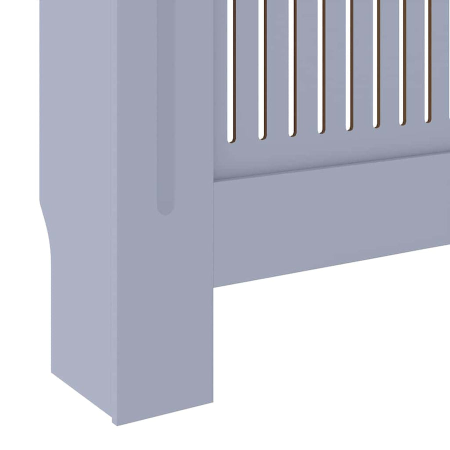 Radiatorafdekking 2 pcs Grijs 205 x 20,5 x 81,5cm Bewerkt hout