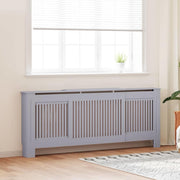 Radiatorafdekking 2 stuks grijs 205x20,5x81,5 cm bewerkt hout