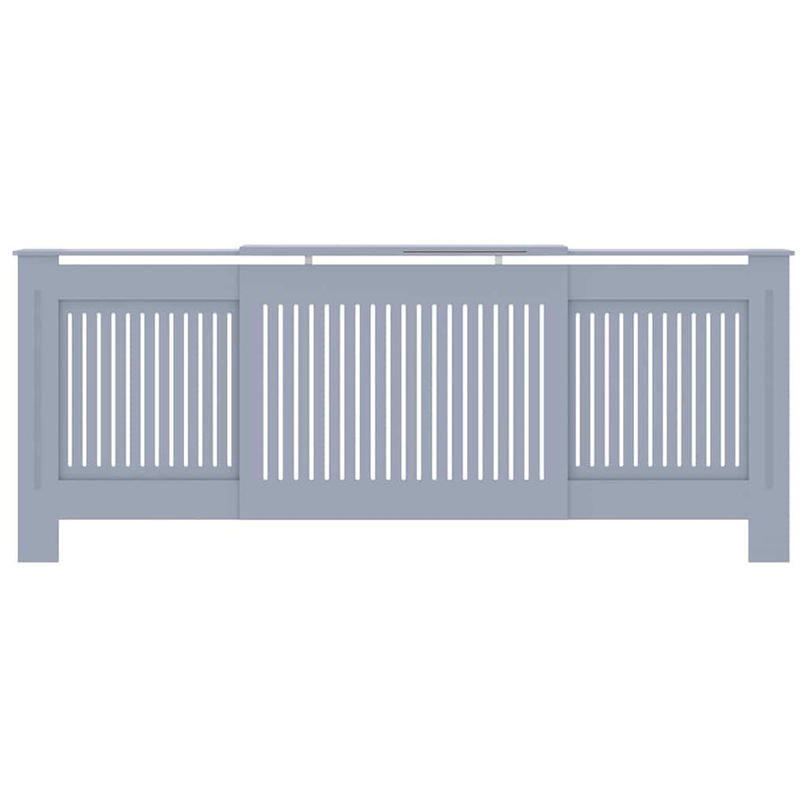 Radiatorafdekking 2 pcs Grijs 205 x 20,5 x 81,5cm Bewerkt hout