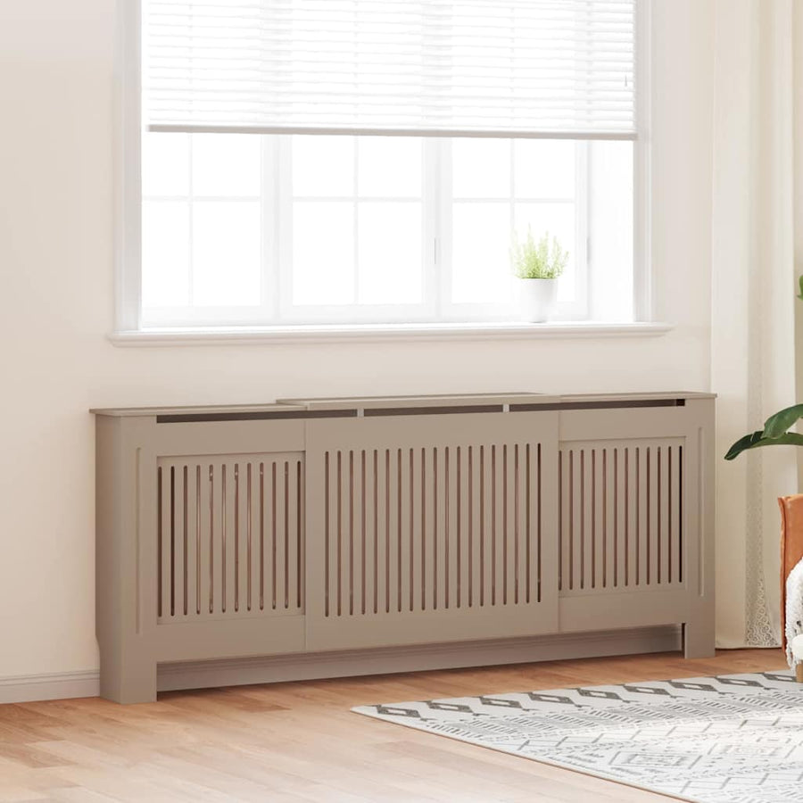Radiatorafdekking 2 pcs Bruin 205 x 20,5 x 81,5cm Bewerkt hout