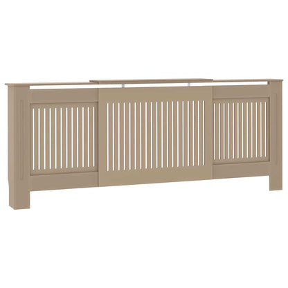 Radiatorafdekking 2 pcs Bruin 205 x 20,5 x 81,5cm Bewerkt hout
