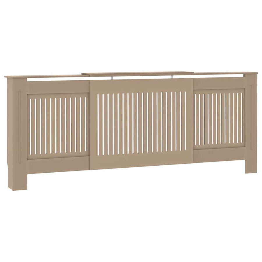 Radiatorafdekking 2 pcs Bruin 205 x 20,5 x 81,5cm Bewerkt hout