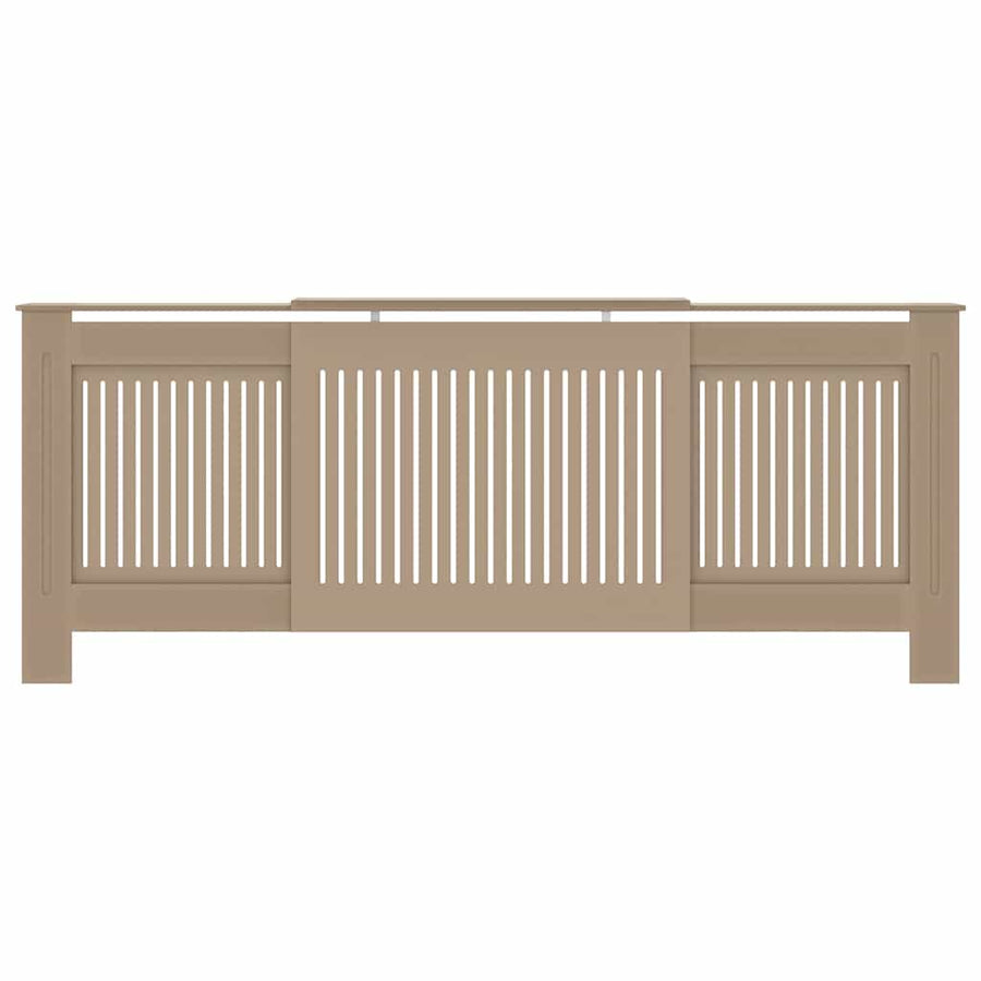 Radiatorafdekking 2 pcs Bruin 205 x 20,5 x 81,5cm Bewerkt hout