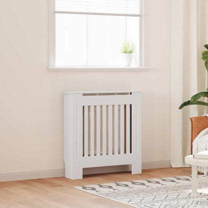 Radiatorafdekking 2 pcs Wit 78 x 19 x 81,5cm Bewerkt hout