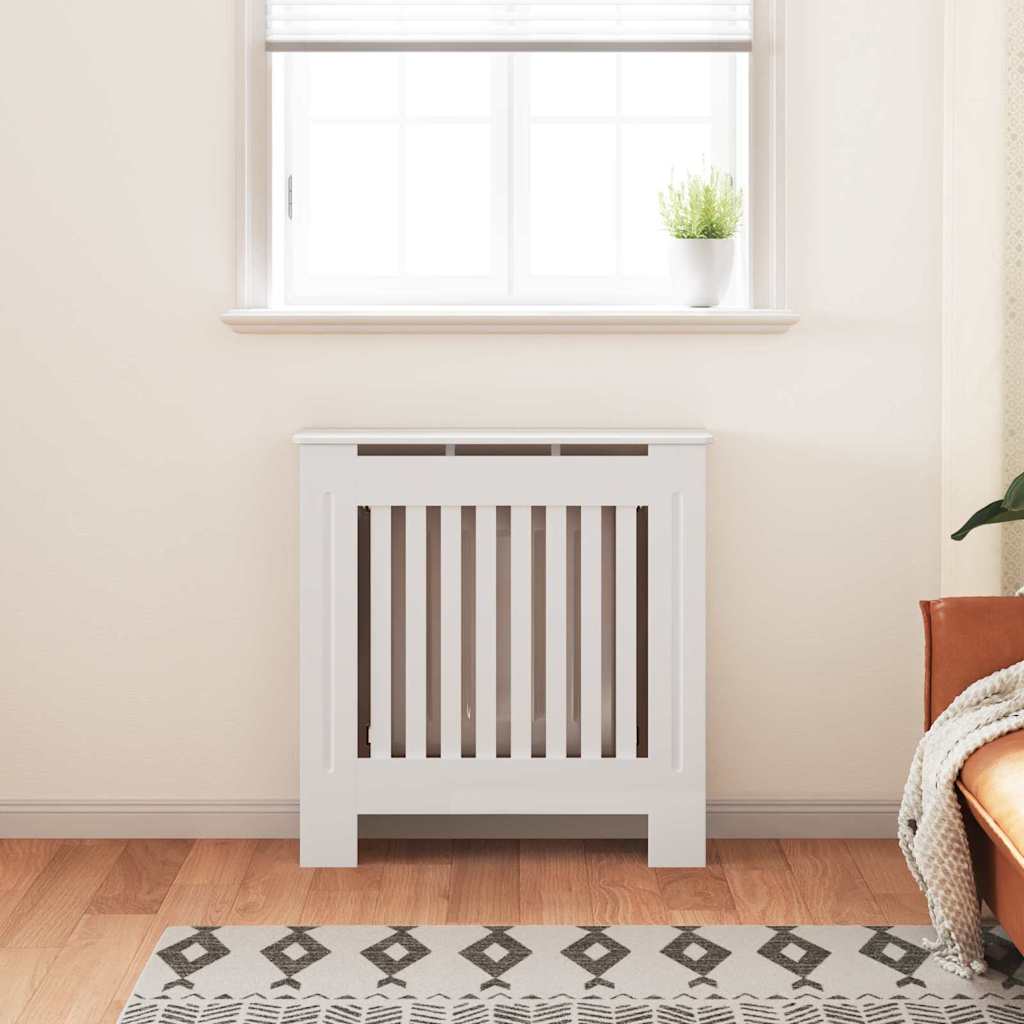 Radiatorafdekking 2 pcs Wit 78 x 19 x 81,5cm Bewerkt hout