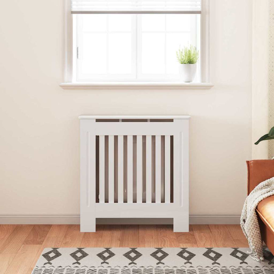 Radiatorafdekking 2 pcs Wit 78 x 19 x 81,5cm Bewerkt hout