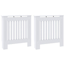 Radiatorafdekking 2 pcs Wit 78 x 19 x 81,5cm Bewerkt hout