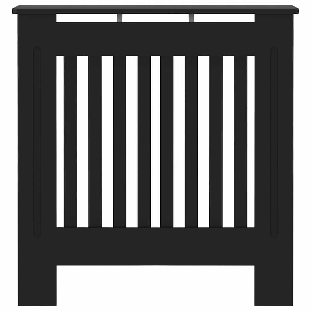 Radiatorafdekking Zwart 78 x 19 x 81,5cm Bewerkt hout