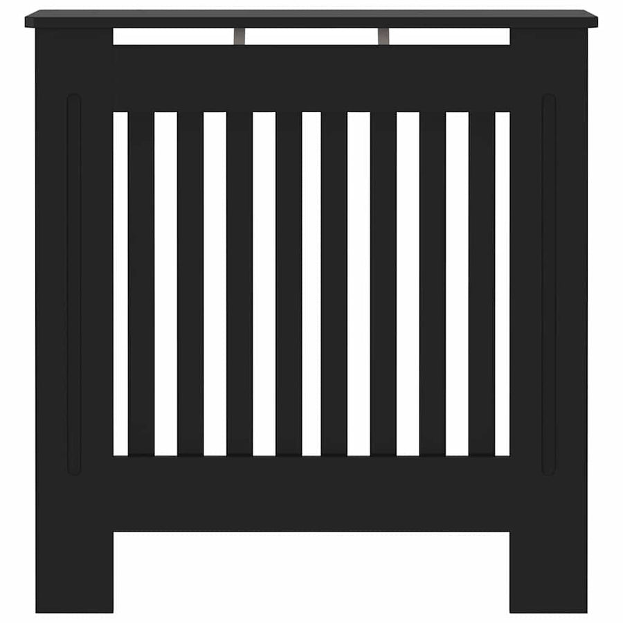 Radiatorafdekking Zwart 78 x 19 x 81,5cm Bewerkt hout