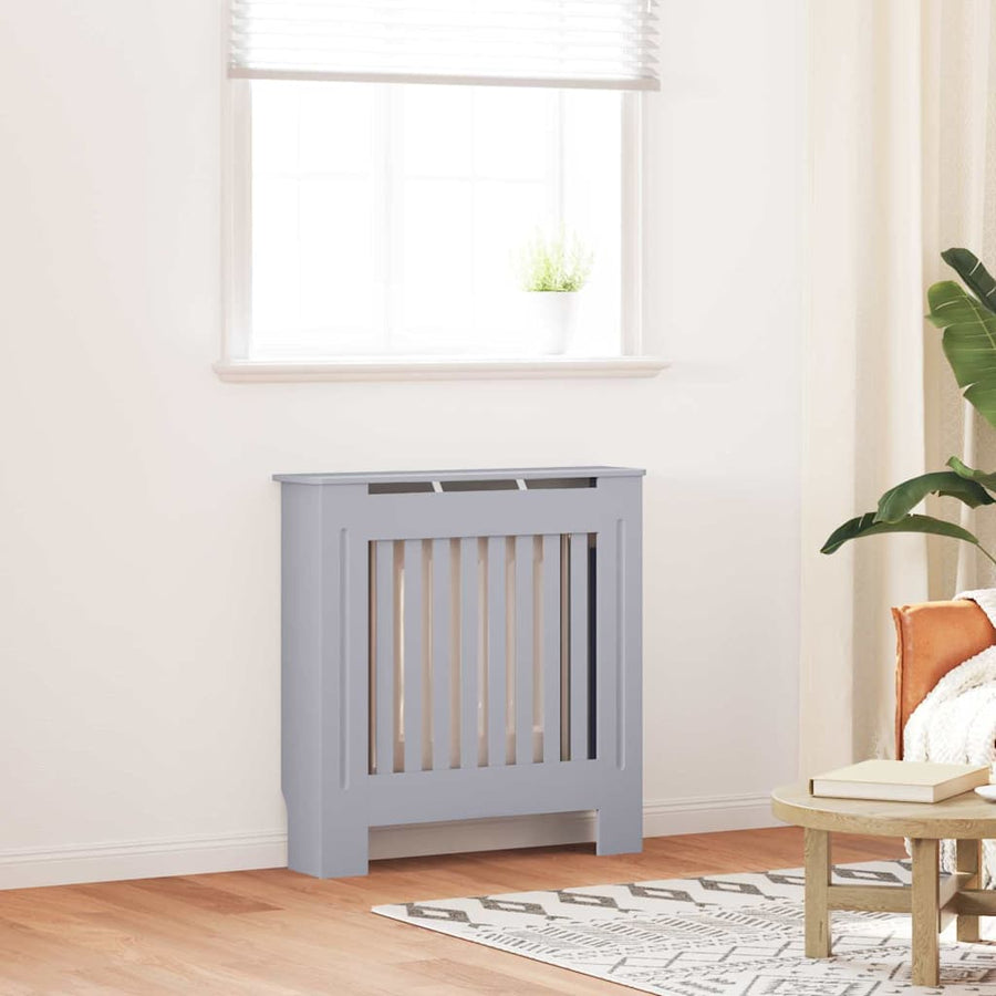 Radiatorafdekking Grijs 78 x 19 x 81,5cm Bewerkt hout