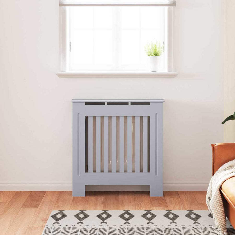 Radiatorafdekking Grijs 78 x 19 x 81,5cm Bewerkt hout