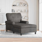 Chaise longue zwart 91x157x91 cm PU leer
