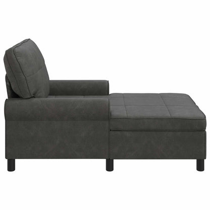 Chaise Lounge met kussen Zwart 91 x 157 x 91 cm Antiek PU
