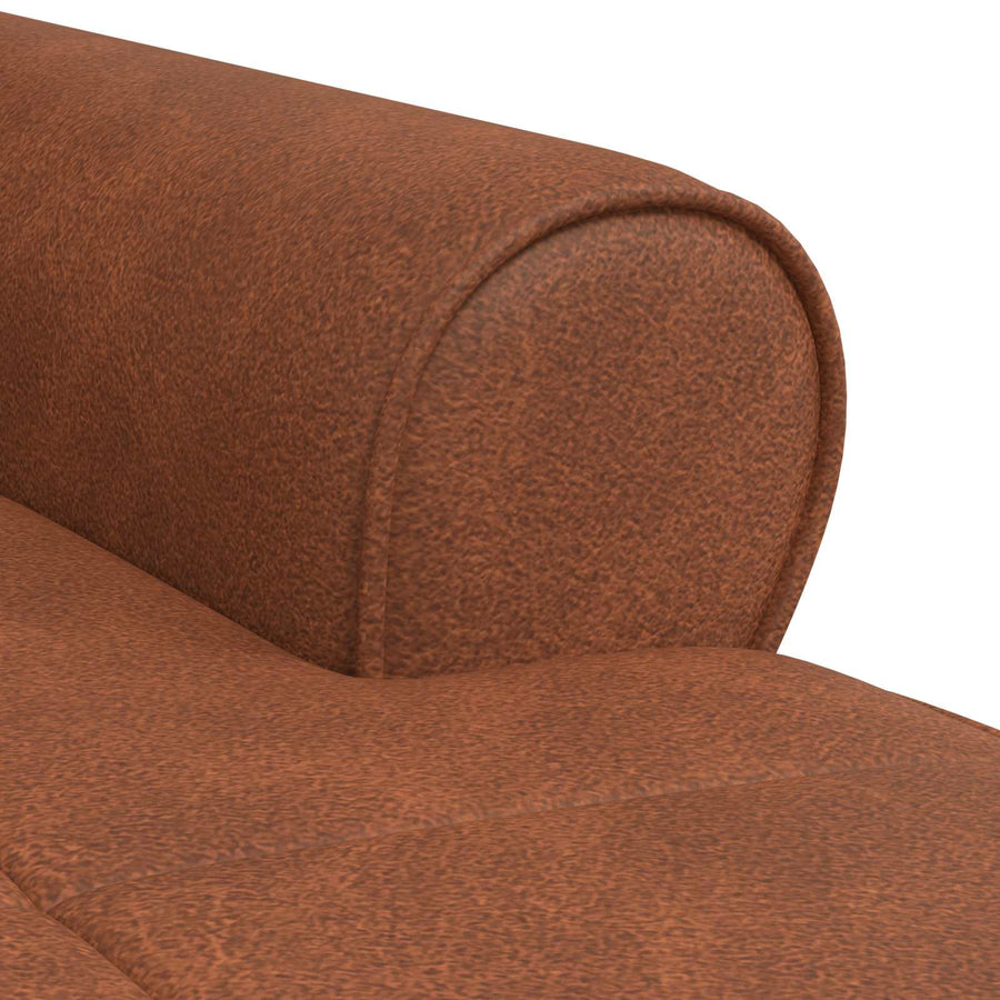 Chaise Lounge met kussen Bruin 91 x 157 x 91 cm Antiek PU