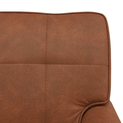 Chaise Lounge met kussen Bruin 91 x 157 x 91 cm Antiek PU