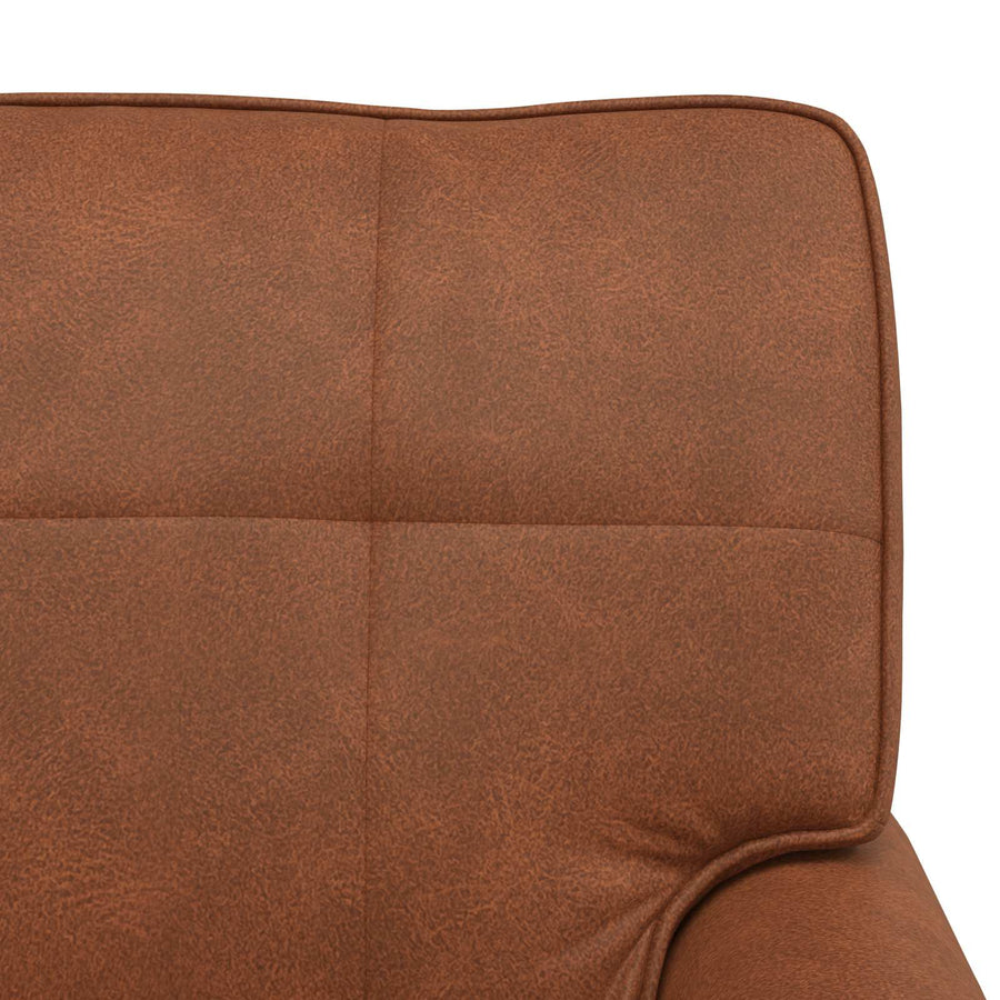 Chaise Lounge met kussen Bruin 91 x 157 x 91 cm Antiek PU