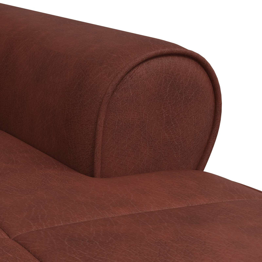 Chaise Lounge Glanzend Bruin 91 x 157 x 91 cm Antiek PU