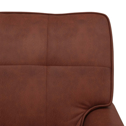 Chaise Lounge Glanzend Bruin 91 x 157 x 91 cm Antiek PU
