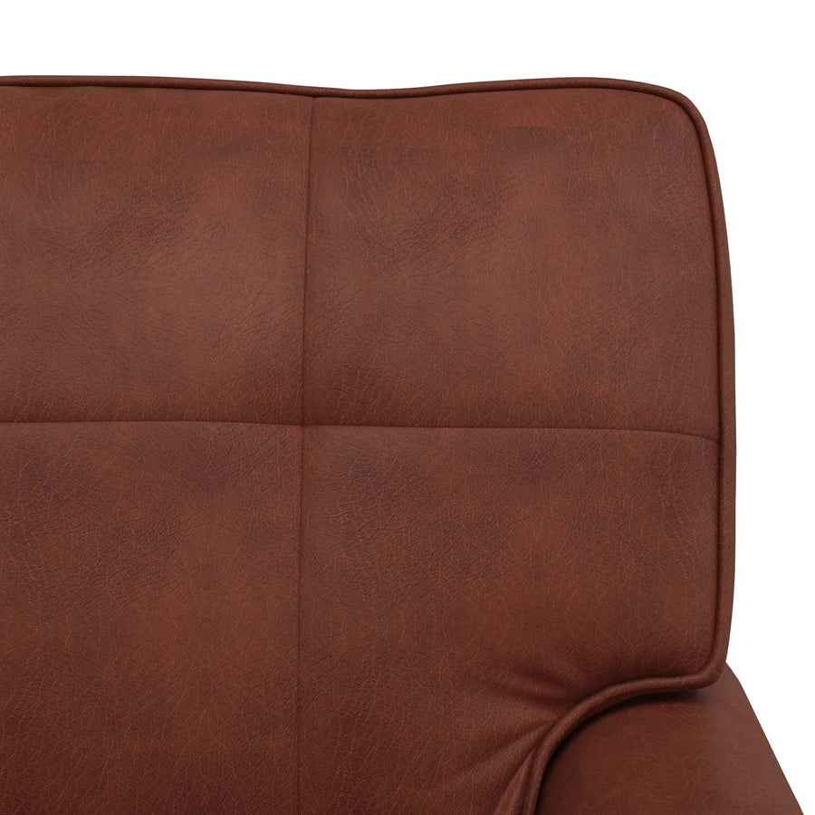 Chaise Lounge Glanzend Bruin 91 x 157 x 91 cm Antiek PU