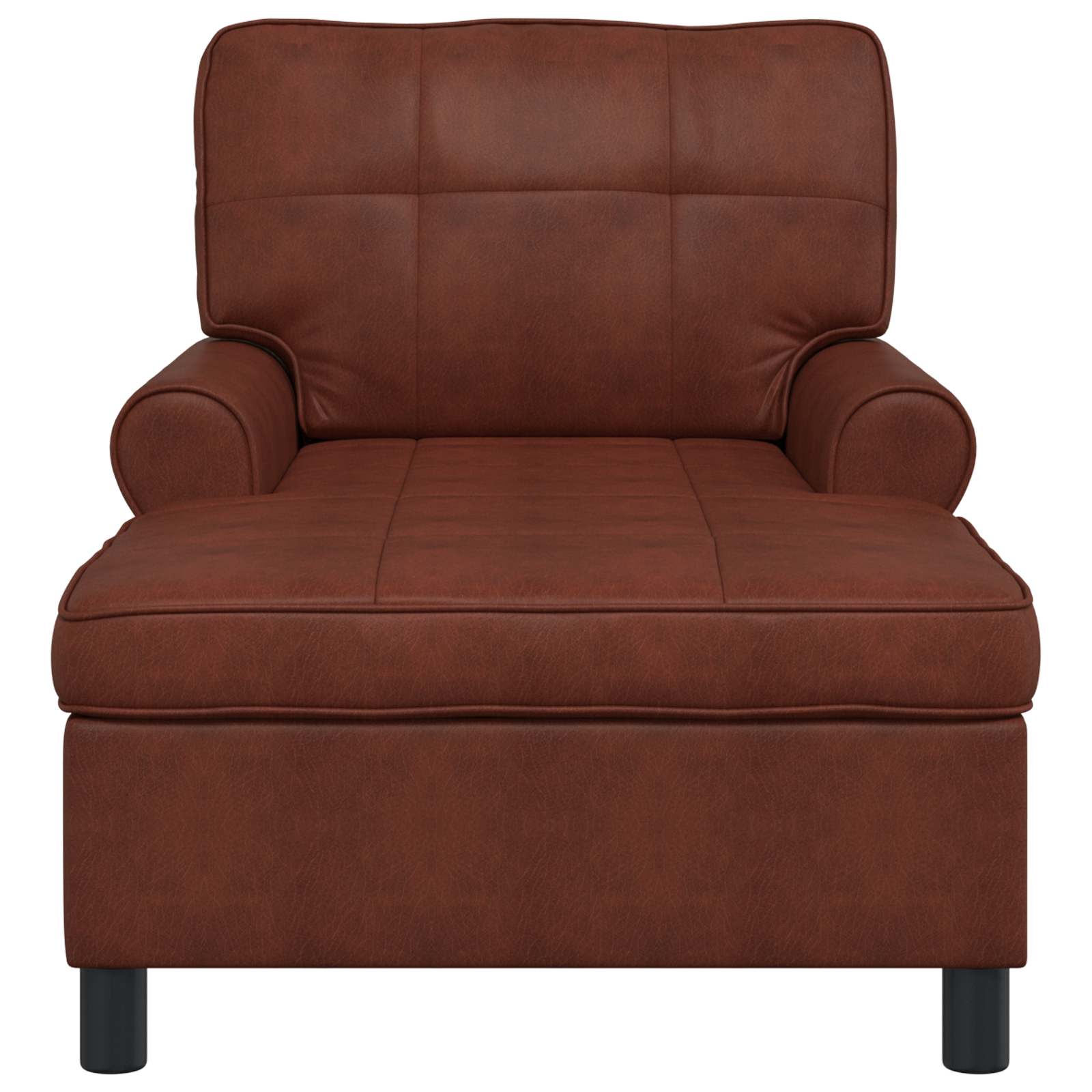 Chaise Lounge Glanzend Bruin 91 x 157 x 91 cm Antiek PU