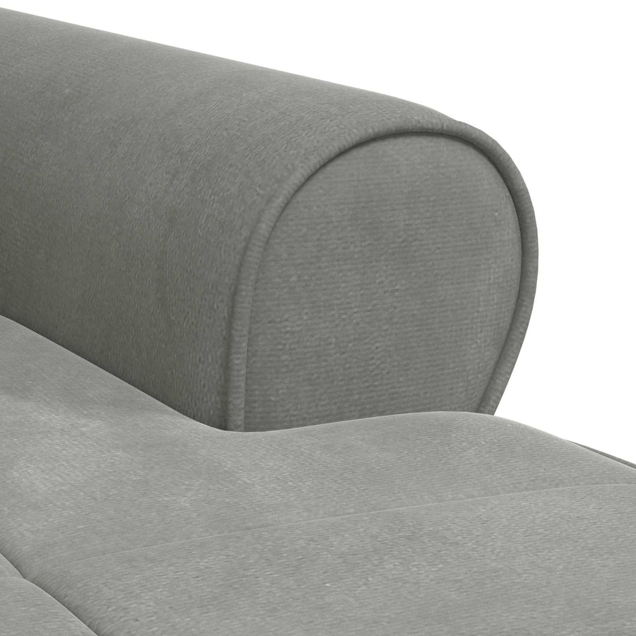 Chaise Lounge met kussen Lichtgrijs 91 x 157 x 91 cm Fluweel