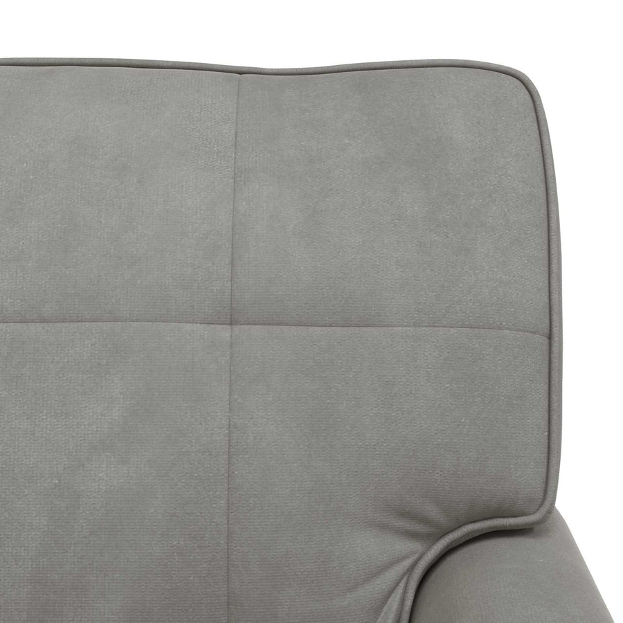 Chaise Lounge met kussen Lichtgrijs 91 x 157 x 91 cm Fluweel