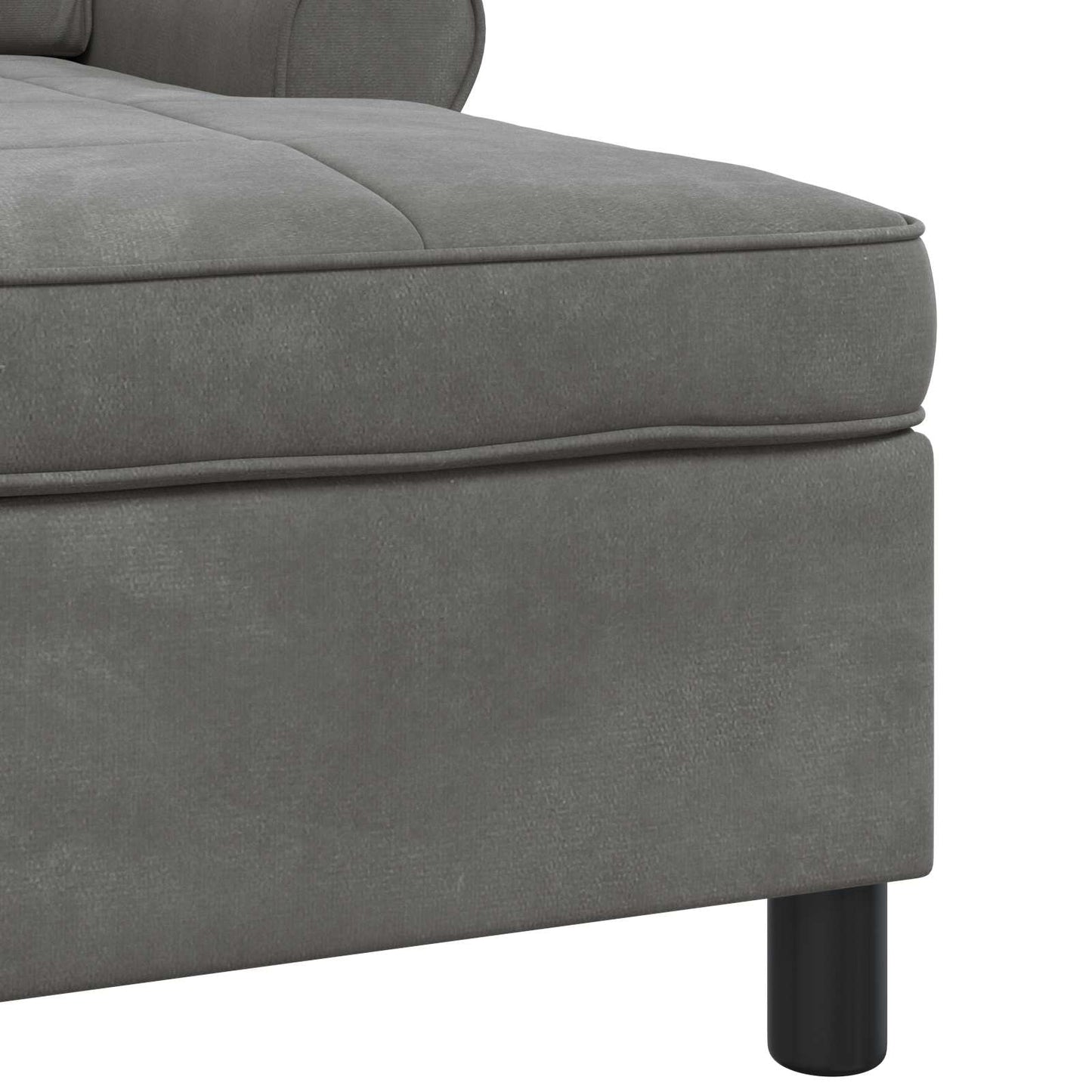 Chaise Lounge met kussen Donkergrijs 91 x 157 x 91 cm Fluweel
