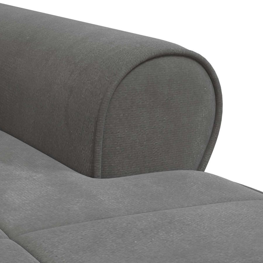 Chaise Lounge met kussen Donkergrijs 91 x 157 x 91 cm Fluweel