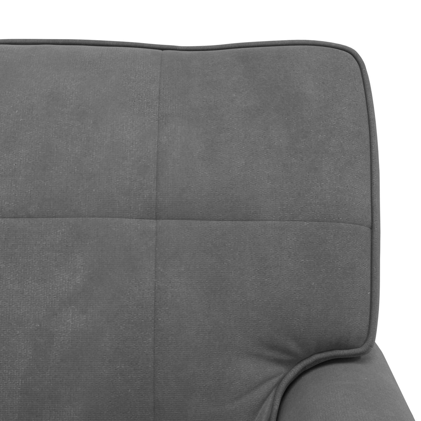 Chaise Lounge met kussen Donkergrijs 91 x 157 x 91 cm Fluweel