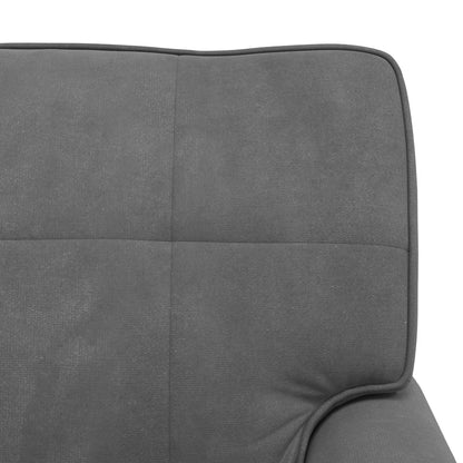 Chaise Lounge met kussen Donkergrijs 91 x 157 x 91 cm Fluweel