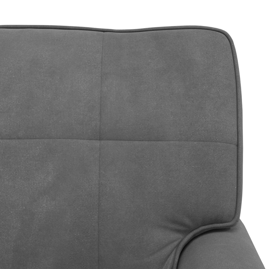 Chaise Lounge met kussen Donkergrijs 91 x 157 x 91 cm Fluweel