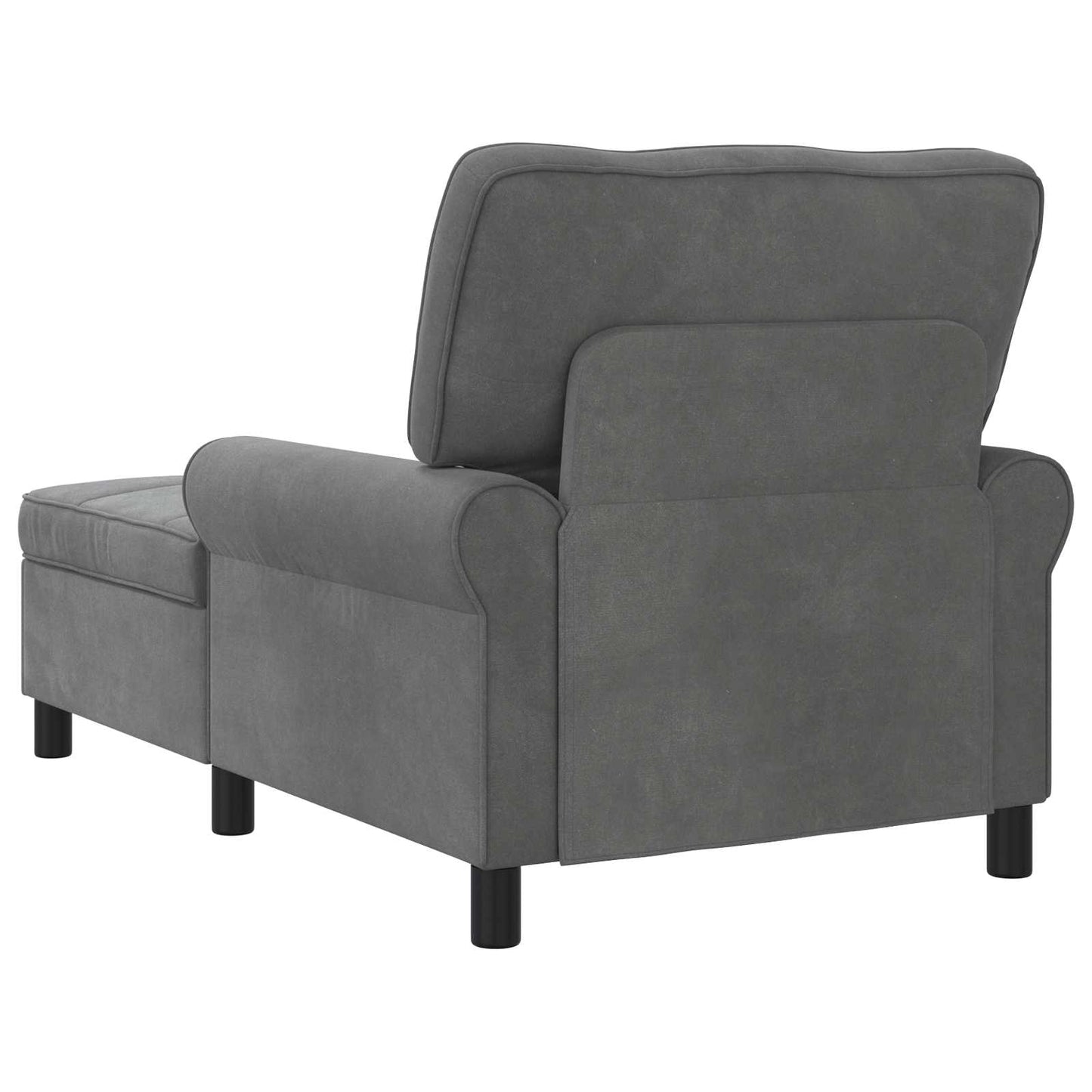 Chaise Lounge met kussen Donkergrijs 91 x 157 x 91 cm Fluweel