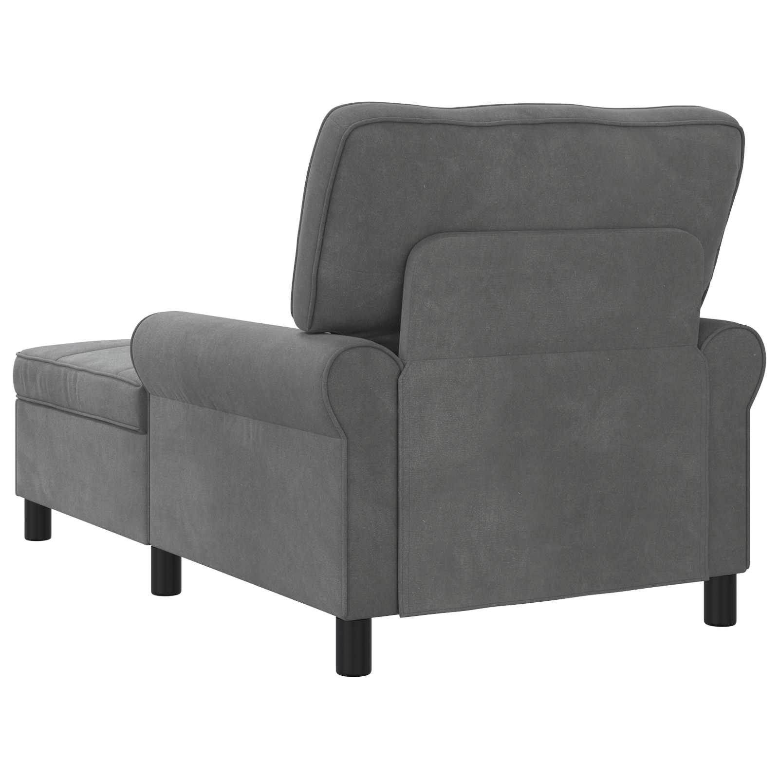 Chaise Lounge met kussen Donkergrijs 91 x 157 x 91 cm Fluweel