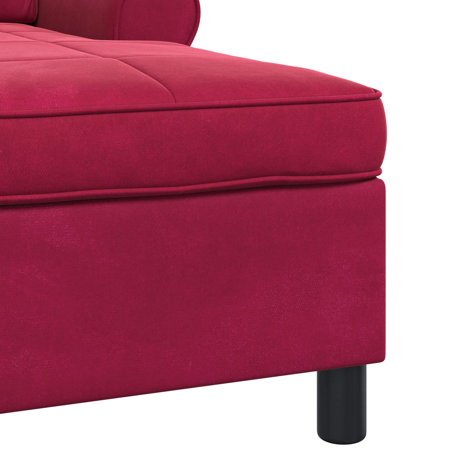 Chaise Lounge met kussen Wijnrood 91 x 157 x 91 cm Fluweel