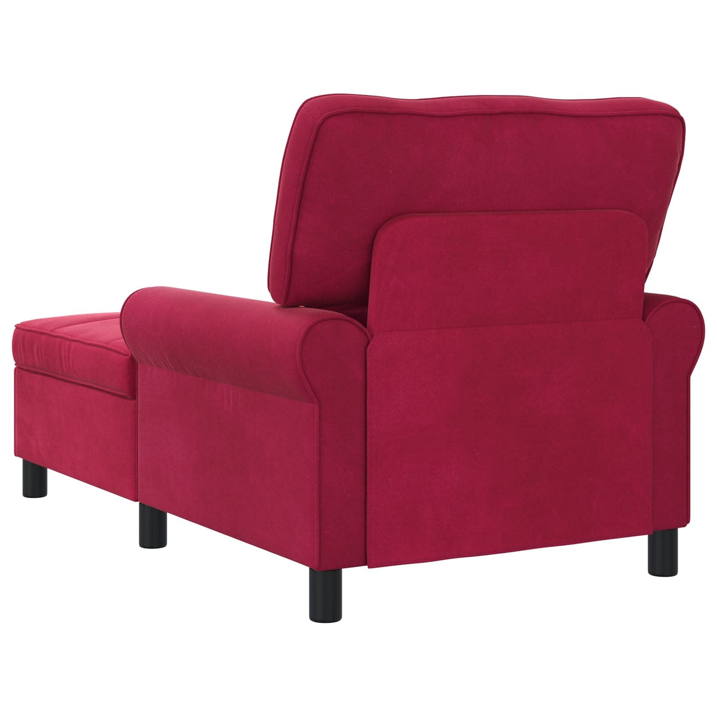 Chaise Lounge met kussen Wijnrood 91 x 157 x 91 cm Fluweel