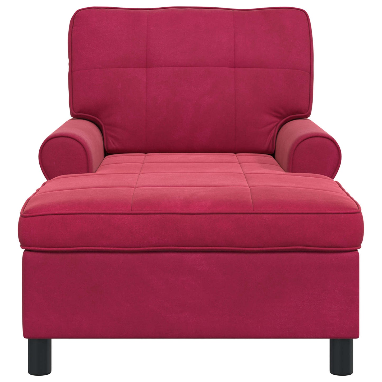 Chaise Lounge met kussen Wijnrood 91 x 157 x 91 cm Fluweel