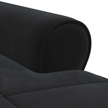 Chaise Lounge met kussen Zwart 91 x 157 x 91 cm Fluweel